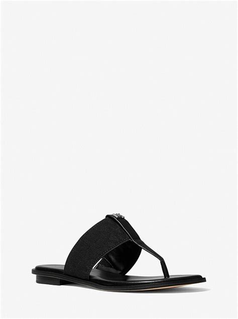 michael kors verity sandal|Verity Logo and Leather Sandal .